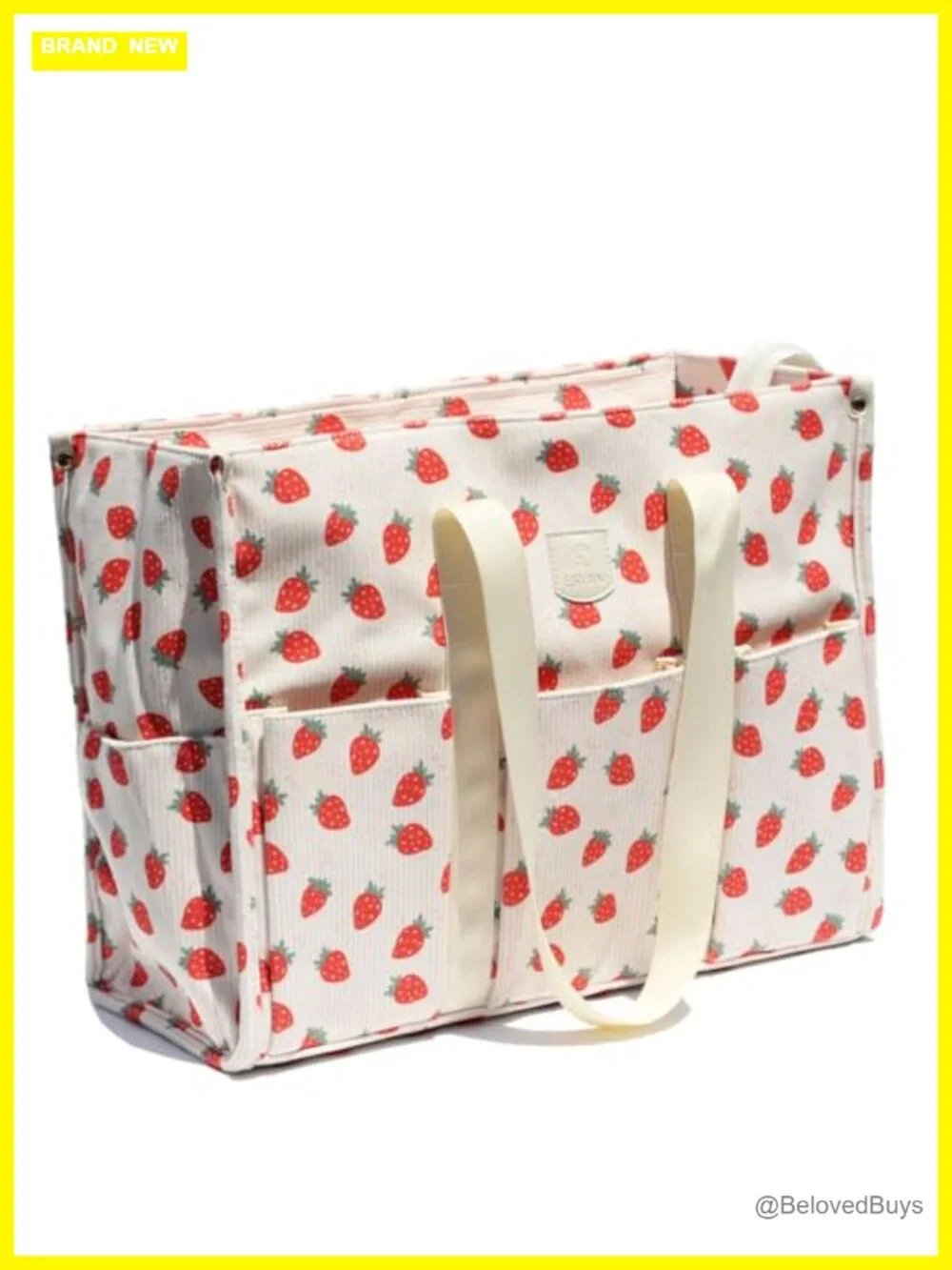 Large Waterproof Canvas Tote Bag with Zipper Top for Work Beach Travel